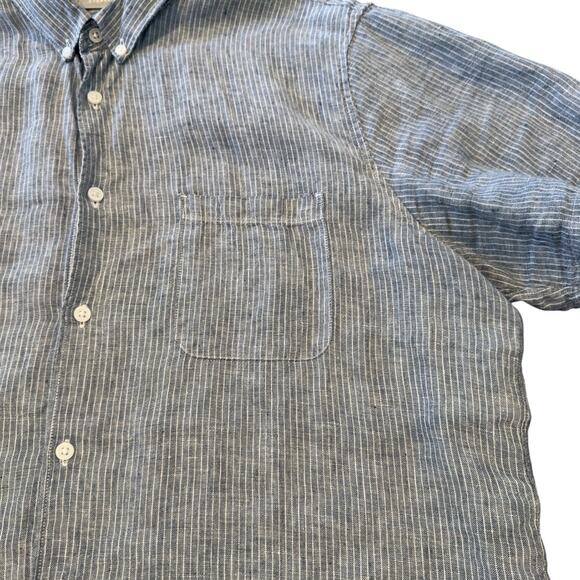 Everlane Linen Button Down Short Sleeve Shirt Size XL - Picture 3 of 6